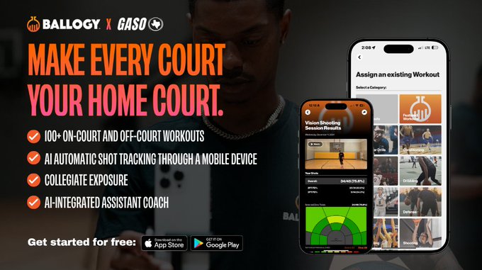🚨 Partnership Spotlight: @Ballogyapp

💪 Built by pros. Trusted by coaches. 

✅Track every shot 
✅Train smarter 
✅Dominate the Leaderboard

👟Players and Coaches (10 Players) start for FREE!  

🔥Download now: ballogy.com/download