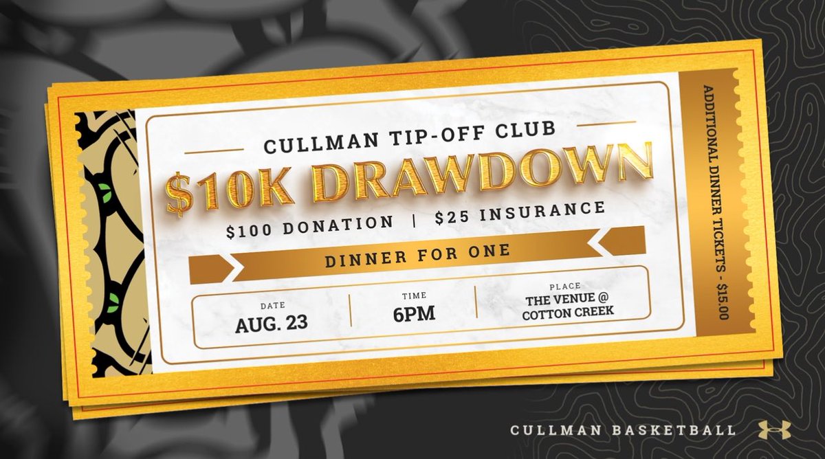 The Draw Down will be here before you know it! Help support Cullman Boy’s &amp; Girl’s Basketball by purchasing your ticket today and securing your chance to win $10,000!