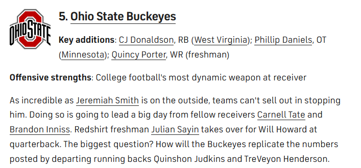 10 high-powered college football offenses guaranteed to produce fireworks in 2025 season...#Buckeyes at #5
cbssports.com/college-footba…