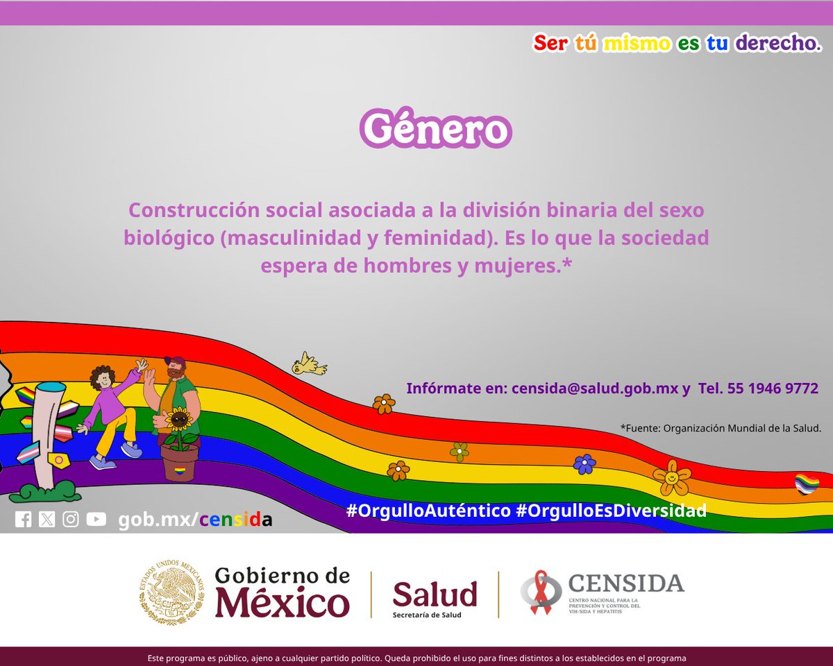 censida's tweet photo. Todas las personas tenemos los mismos derechos. Conoce más sobre la diversidad sexual para eliminar el estigma y la discriminación hacia las personas #LGBTTIQA+

#OrgulloAutentico #OrgulloEsDiversidad https://t.co/Iobywsgmlz