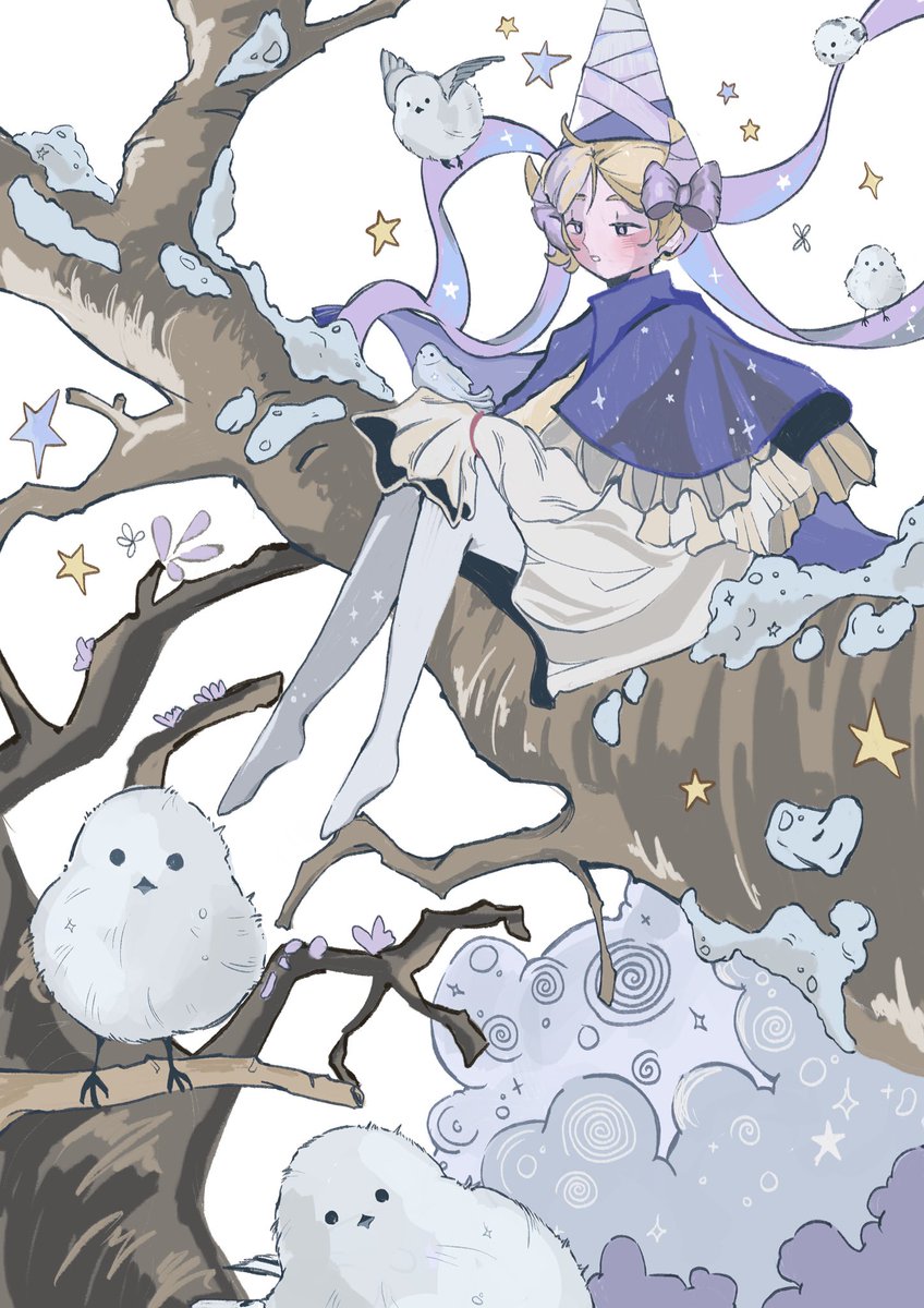 🌨️ ininia + snow fairies for <a href="/wha_winterzine/">Winter in Zozah: A Witch Hat Atelier Zine</a> #Δ帽子
