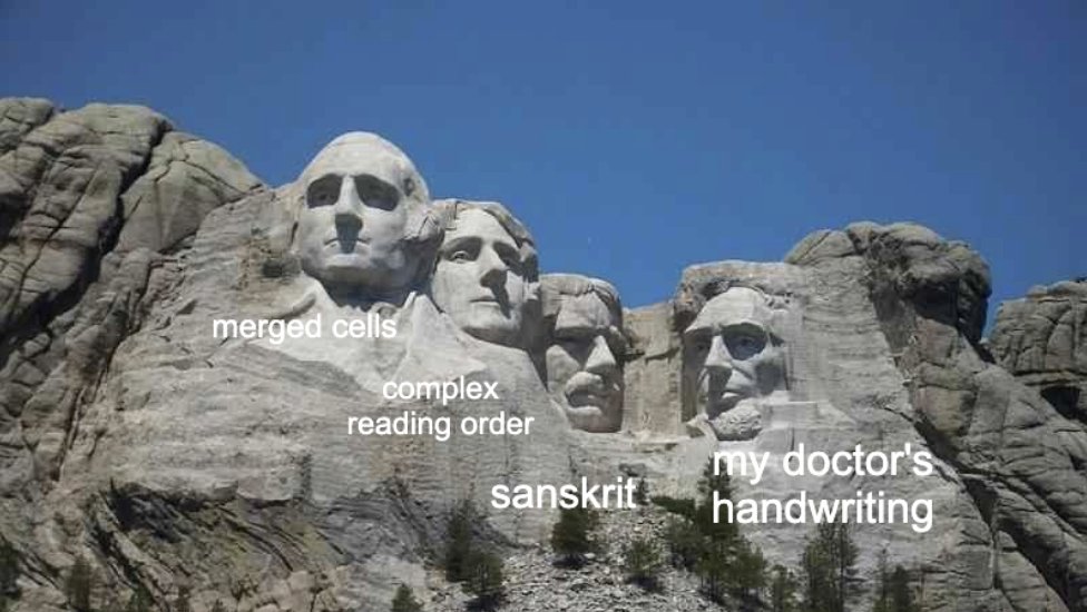 reductoai's tweet image. We hope everyone had a good July 4th weekend! In celebration, here's our Mt. Rushmore of difficult document situations