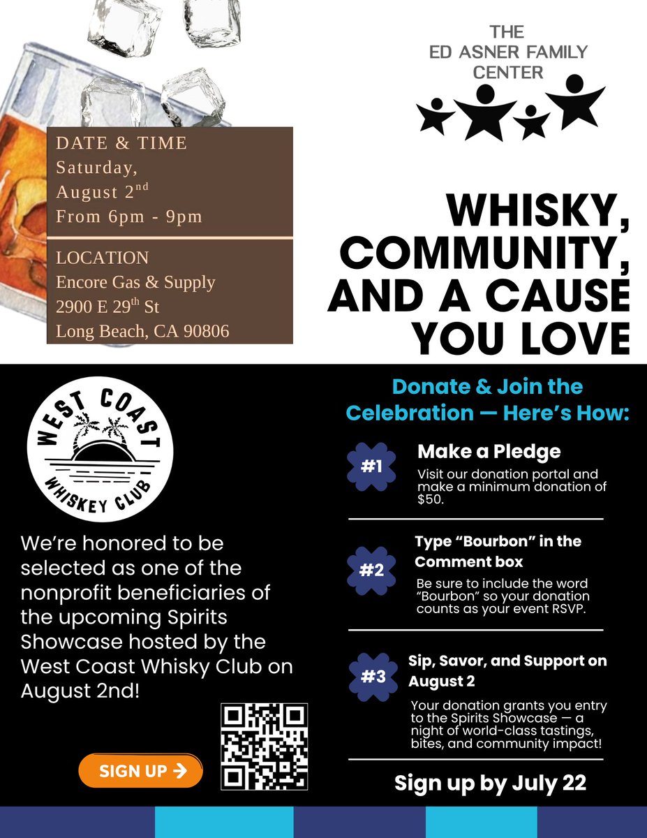 EdAsnerCenter's tweet image. We’ve been selected as a beneficiary for Spirits Showcase on August 2! 🥃
To RSVP:
Make a $50 donation via our portal:
👉 pledge.to/the-ed-asner-f…
✍️ In the comment section, write “Bourbon”
🎟️ Your donation = your ticket to Spirits Showcase
Let’s raise a glass to inclusion,…