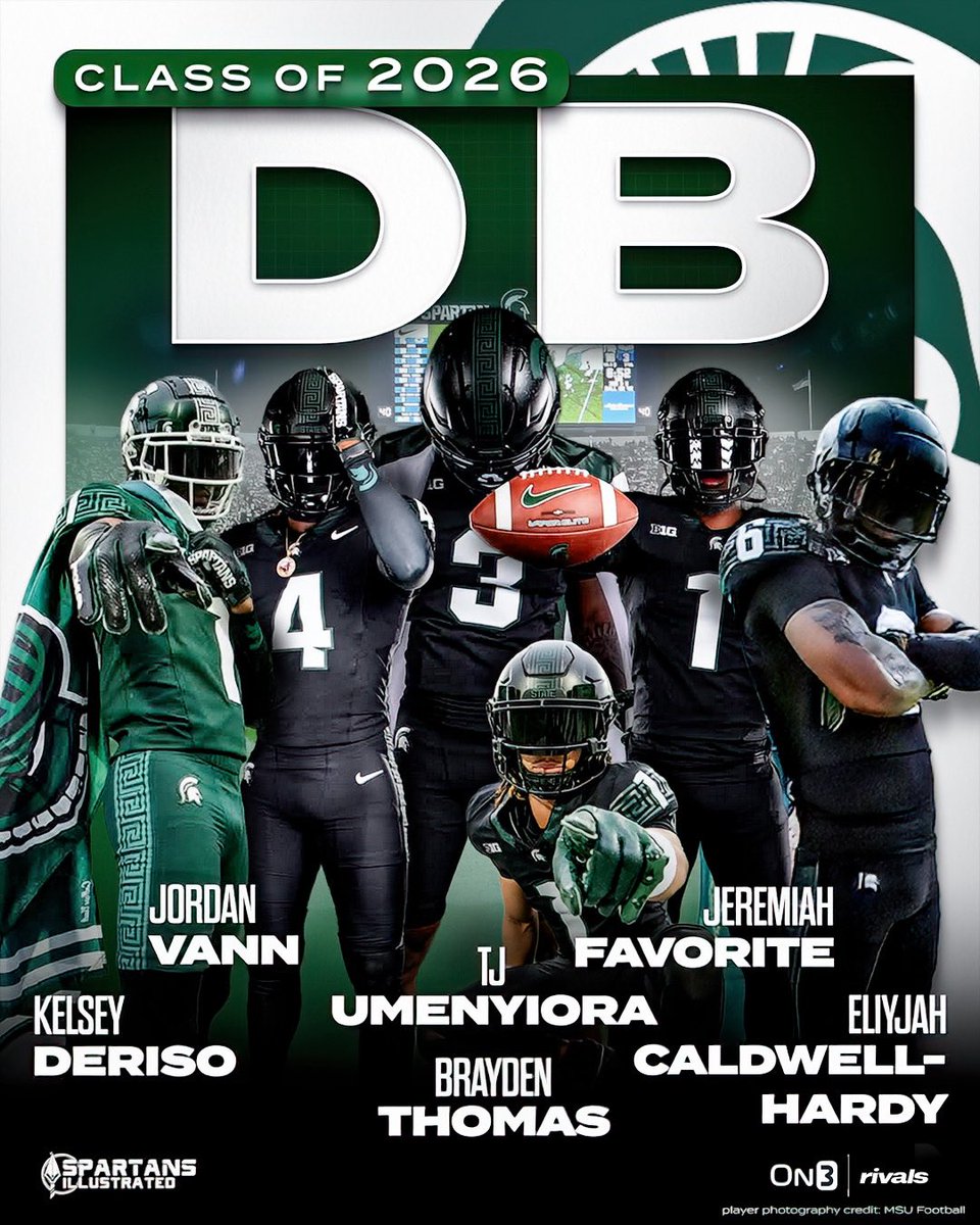 Spartans Illustrated (@spartansrivals) on Twitter photo Michigan State secondary coach Blue Adams (<a href="/DBcoachadams/">Blue Adams</a>) and safeties coach James Adams (<a href="/JA_Adams06/">James Adams</a>) went to work on the recruiting trail and secured commitments from their top defensive back targets in the 2026 class.
Future No Fly Zone? Michigan State secondary coach Blue Adams (<a href="/DBcoachadams/">Blue Adams</a>) and safeties coach James Adams (<a href="/JA_Adams06/">James Adams</a>) went to work on the recruiting trail and secured commitments from their top defensive back targets in the 2026 class.
Future No Fly Zone?