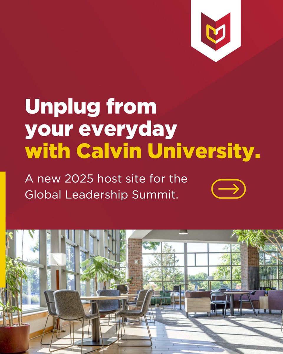 Calvin_Uni's tweet image. You bring the passion. GLS brings the tools. Calvin brings the people.
Attend the Global Leadership Summit on Calvin’s campus and gain access to a dynamic local environment designed for growth.
Secure early bird pricing by July 16 ➡️ brushfire.com/582107