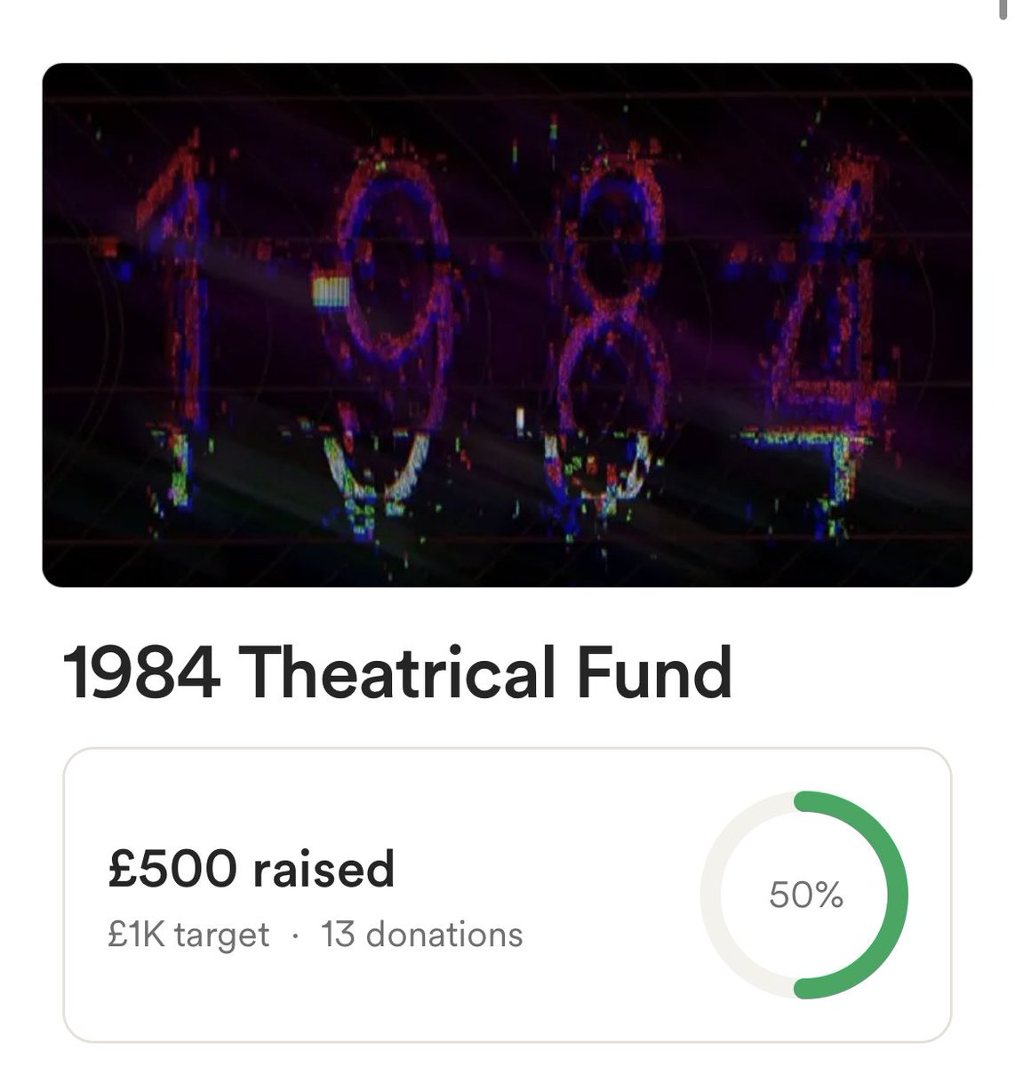 OctaviusTheatre's tweet image. 50%!? 50%! You mean we’re halfway to our main goal? You amazing peeps have raised £500 already! Thank you sincerely from the bottom of our hearts.