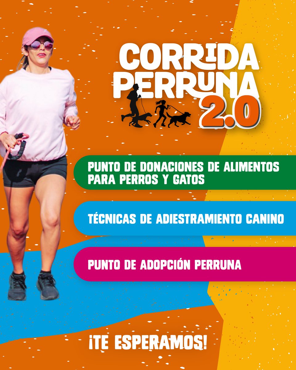 Atención! Todo lo que debes saber para esta corrida perruna 🐶💛

Recuerda que las inscripciones son el mismo día de la corrida 🤩

Esta iniciativa es presentada por Escondida | BHP, Fundación Minera Escondida y Creo #Antofagasta
