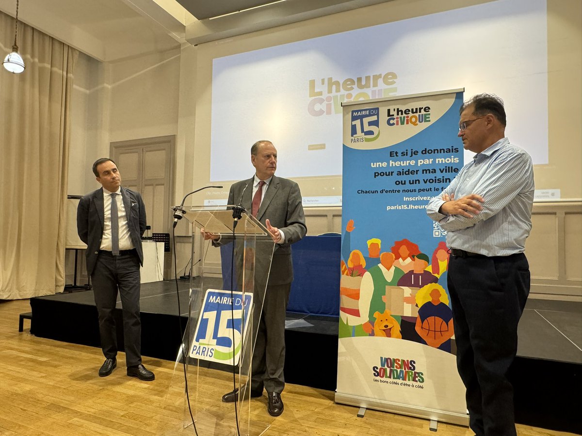 Desrousseaux C (@acdesrousseaux) on Twitter photo Lancement de #lheurecivique ce soir <a href="/mairie15/">Mairie du 15</a> <a href="/Philippe_Goujon/">Philippe Goujon</a> <a href="/AtanasePerifan/">Atanase Périfan ن</a> <a href="/GregoryCanal/">Gregory Canal</a>
Une heure par mois au service des autres.
« La joie de l’âme est dans l’action »Maréchal Lyautey Lancement de #lheurecivique ce soir <a href="/mairie15/">Mairie du 15</a> <a href="/Philippe_Goujon/">Philippe Goujon</a> <a href="/AtanasePerifan/">Atanase Périfan ن</a> <a href="/GregoryCanal/">Gregory Canal</a>
Une heure par mois au service des autres.
« La joie de l’âme est dans l’action »Maréchal Lyautey