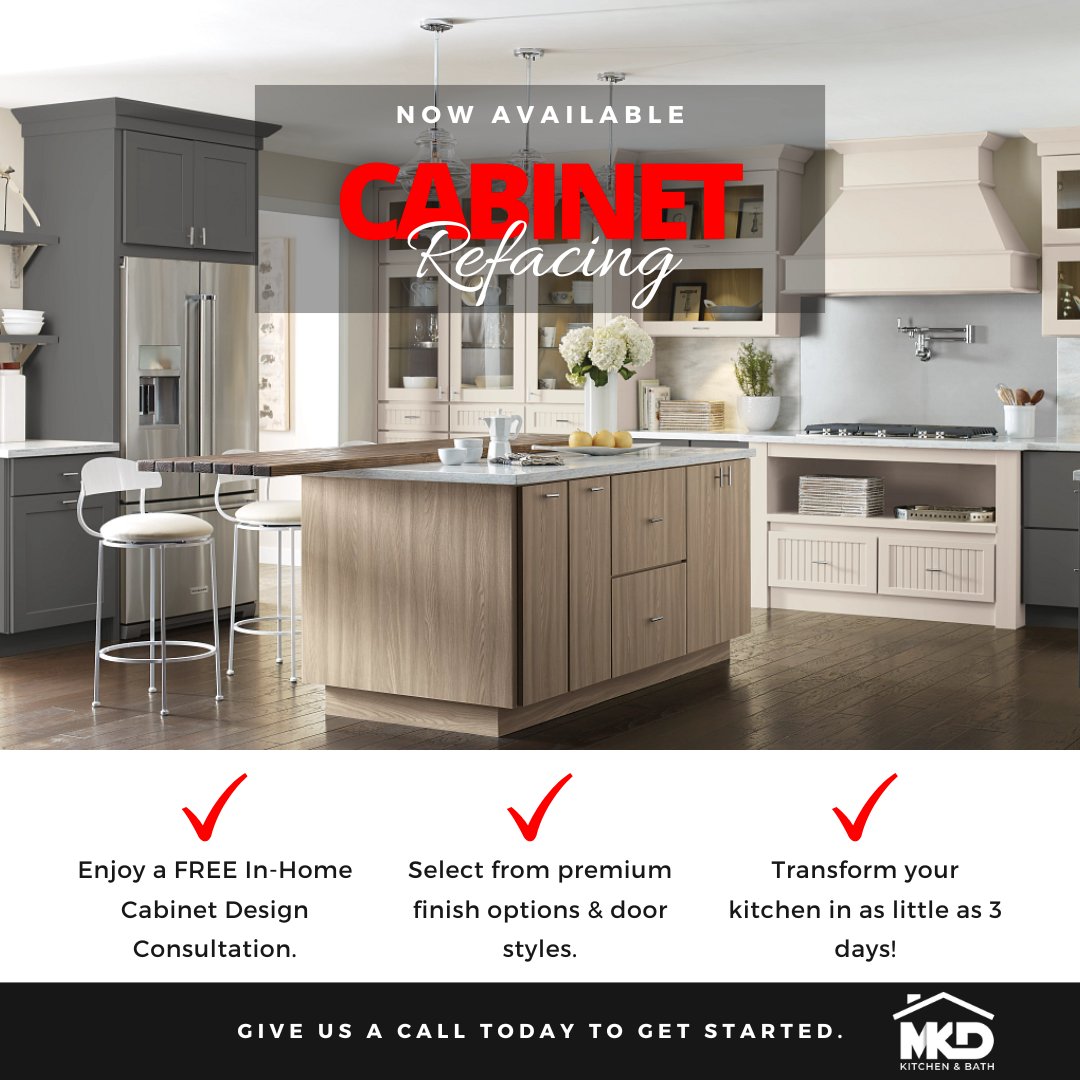Transform your kitchen in just 72 hours with fast, hassle-free cabinet refacing! ✨ Ready for a fresh new look?

Book your free consult today: bit.ly/3vTYyVq

#CabinetRefacing #KitchenMakeover #MKDKitchenAndBath #MichiganHomes