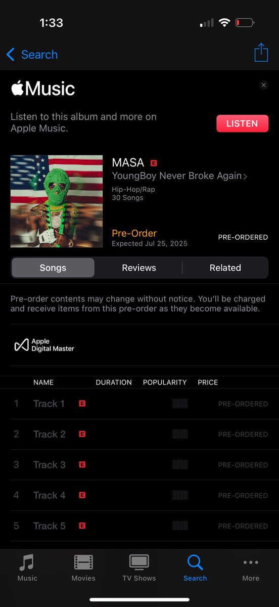 GO PRE-ORDER “MASA” by YoungBoy Never Broke Again. (Available Now)