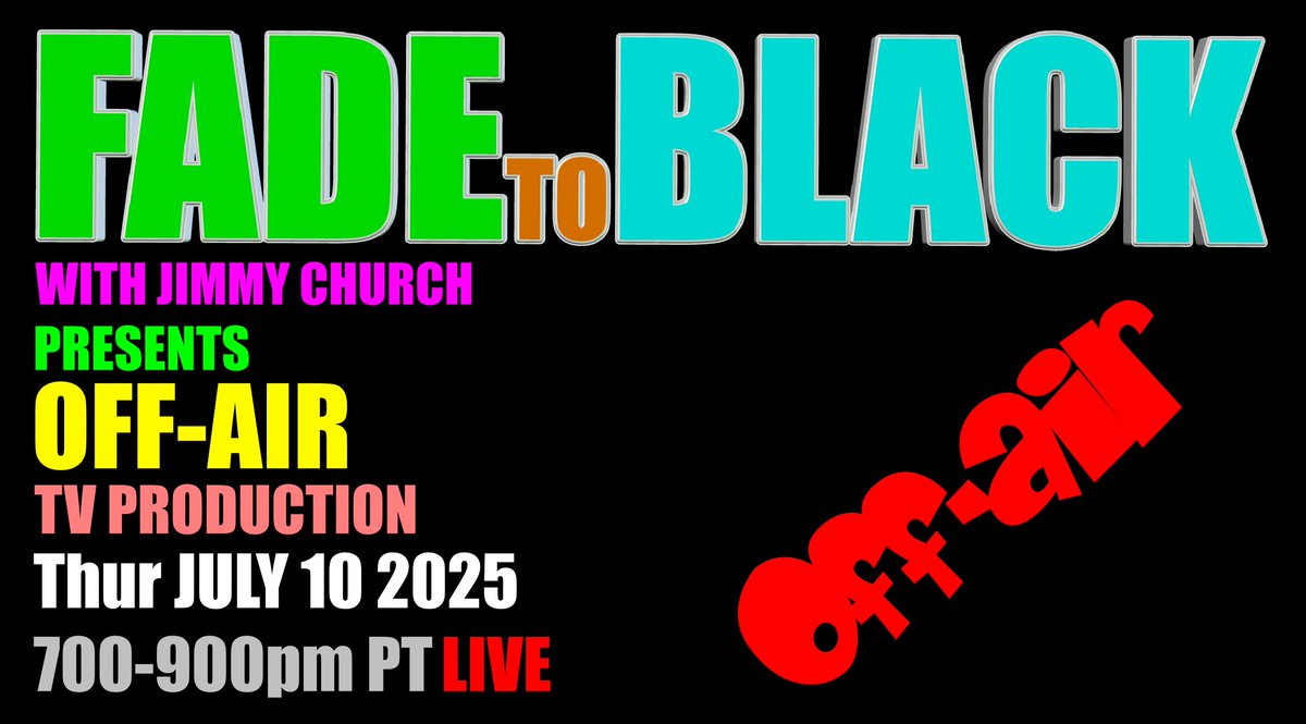 JChurchRadio's tweet image. This Week on FADE to BLACK:
Mon: Robert W. Sullivan
Occult Symbolism
Tues: AMA/AJA
Ask Jimmy Anything!
Wed: Mike Ricksecker
Stargates and Atlantis
Thur: Off-Air
TV Production
#f2b #media #ufo #breakingufo
#disclosure #conspiracy #radio
jimmychurchradio.com