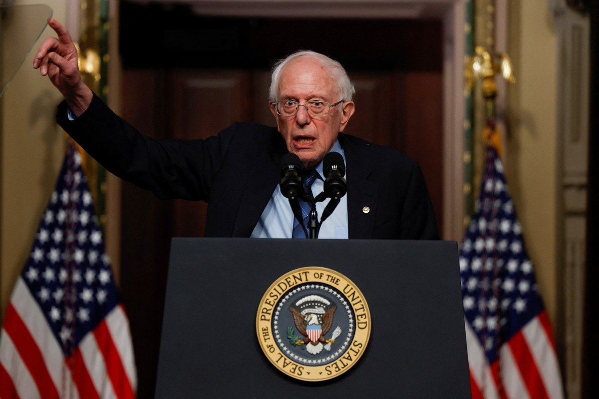 RussiaNews 🇷🇺 (@mog_russen) on Twitter photo 🚨⚡️ US Senator Bernie Sanders:
"Today, a war criminal convicted by the International Criminal Court will be welcomed at the White House.
Trump, just like Biden before him, supported Netanyahu's extremist government, which has systematically killed and starved civilians in 🚨⚡️ US Senator Bernie Sanders:
"Today, a war criminal convicted by the International Criminal Court will be welcomed at the White House.
Trump, just like Biden before him, supported Netanyahu's extremist government, which has systematically killed and starved civilians in