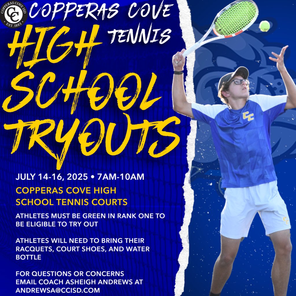 Tennis Starts Next Week - Here is the Tryout Info