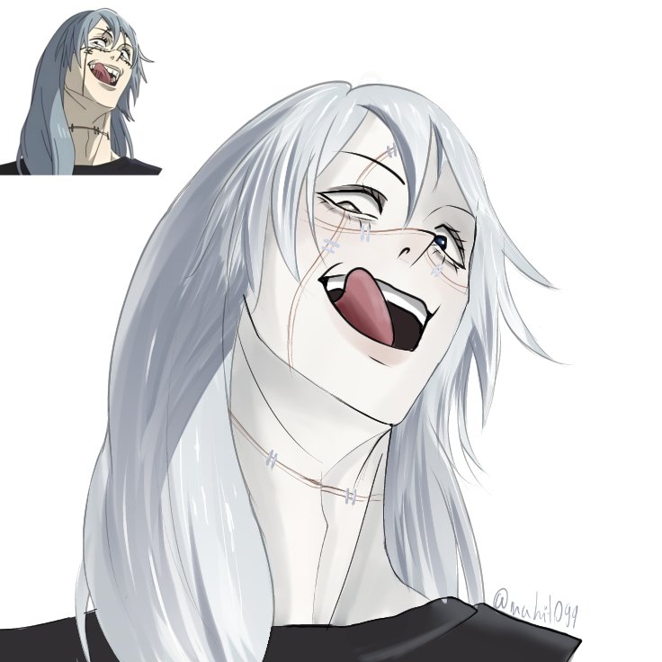 mahit099's tweet image. I really enjoyed redrawing the official art ^_^
#mahito #JijutsuKaisen