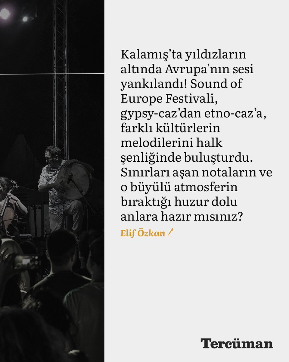 Kalamış kıyısında Avrupa rüyası: Sound of Europe 

Kalamış’ta yıldızların altında Avrupa'nın sesi yankılandı! Sound of Europe Festivali, gypsy caz’dan etno-caz’a, farklı kültürlerin melodilerini halk şenliğinde buluşturdu. Sınırları aşan notaların ve o büyülü atmosferin bıraktığı