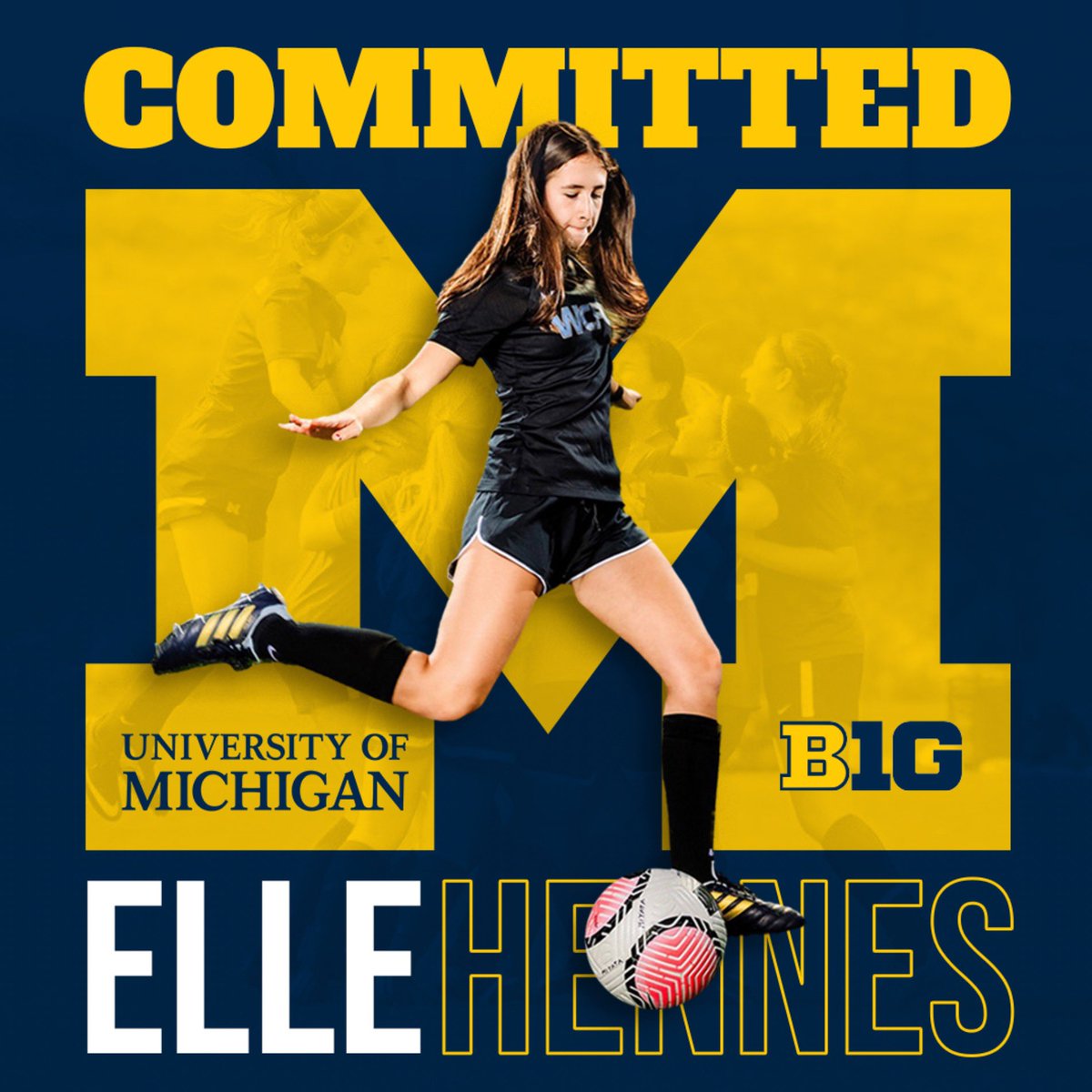 I am beyond excited to announce my verbal commitment to continue my academic and athletic career at the University of Michigan!!!!!!

Thank you to my family, coaches, teammates, and friends for your support throughout this process. A special thank you to my dad - I wouldn’t be