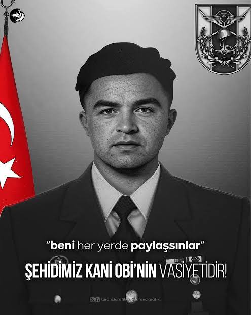 Şehidimizin vasiyeti “Şehit olursam fotoğraflarım her yerde paylaşılsın” 
Mekanın cennet olsun şehidim #kaniobi