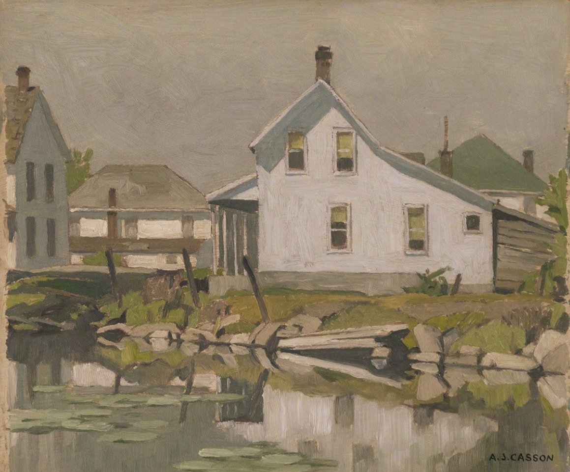 "Arden Village" (1957), de Alfred Joseph Casson (Canadá 🇨🇦, 1898-1992).

#Arte #AlfredJosephCasson