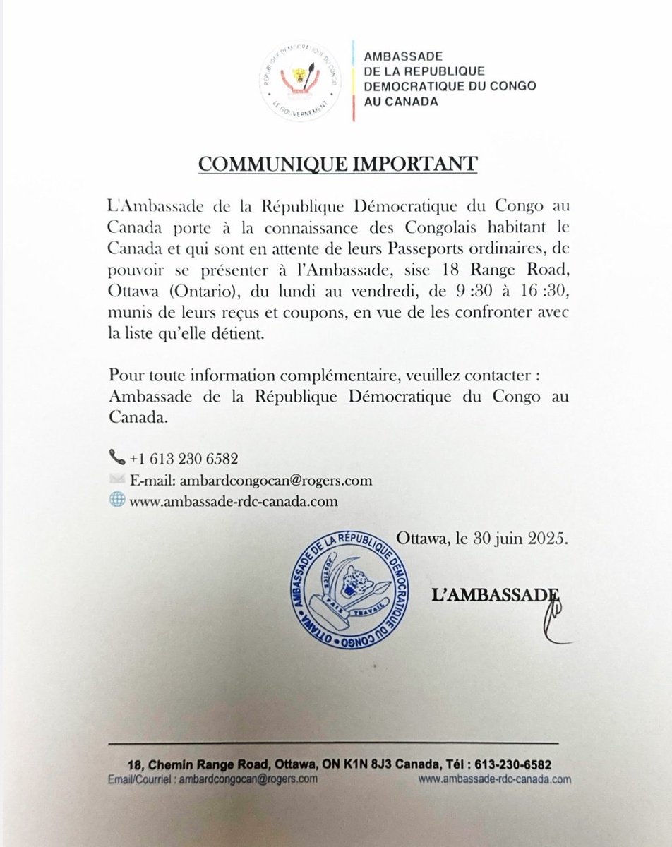 #RDCauCANADA | Communiqué