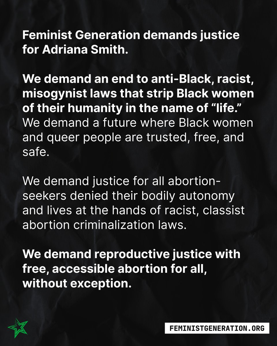 Adriana Smith was a nurse. A daughter. A mother. A human being. But Georgia’s laws didn’t see her as any of that.

When Adriana was declared dead, the state forced her to remain on life support for 16 weeks, against her &amp; her family’s wishes, to use her as a human incubator.