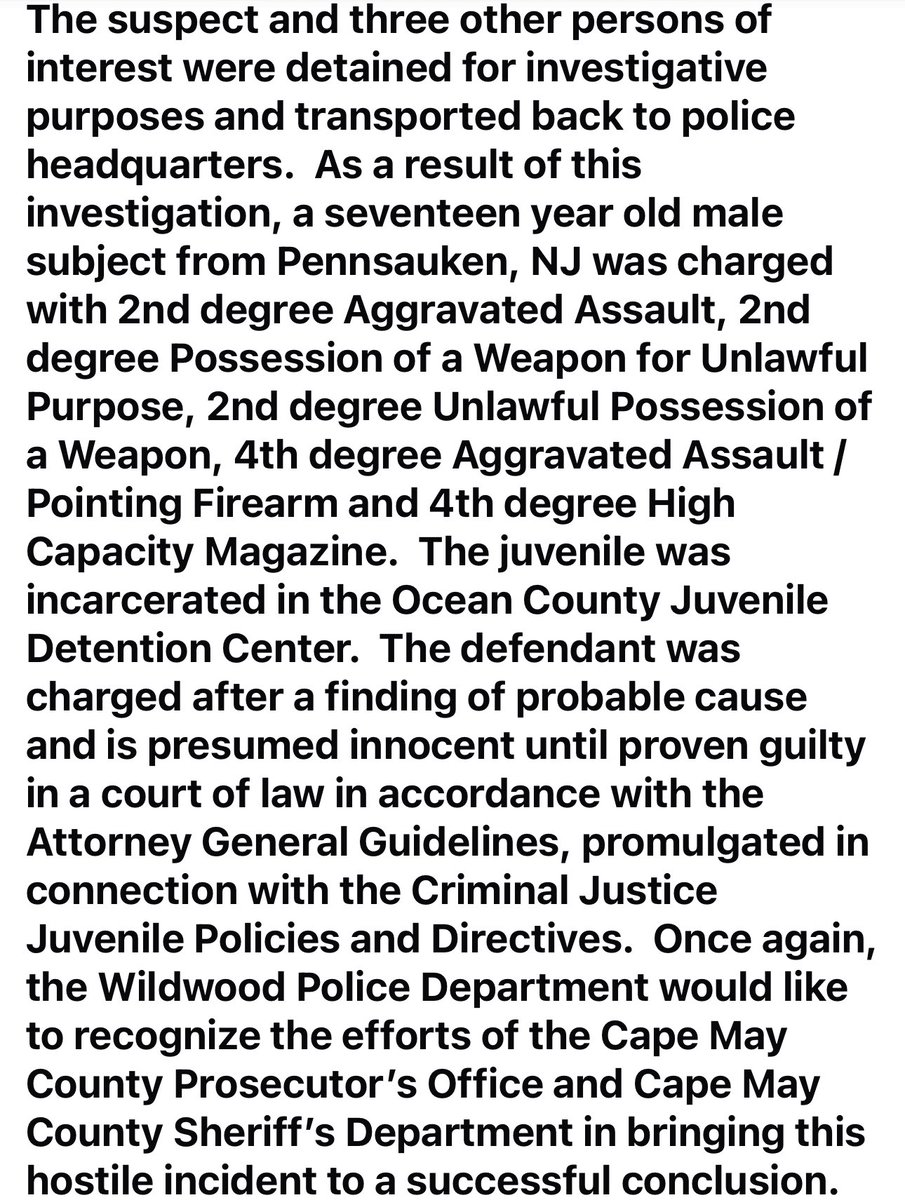 CoconnellFox29's tweet image. 17 year old from Pennsauken arrested by Wildwood Police after shots fired on the boardwalk early on July 5. No one injured.Police recovered a 9mm handgun with 17 round magazine with one round in the chamber near Cedar and the boardwalk. 16 shell casing recovered. @FOX29philly