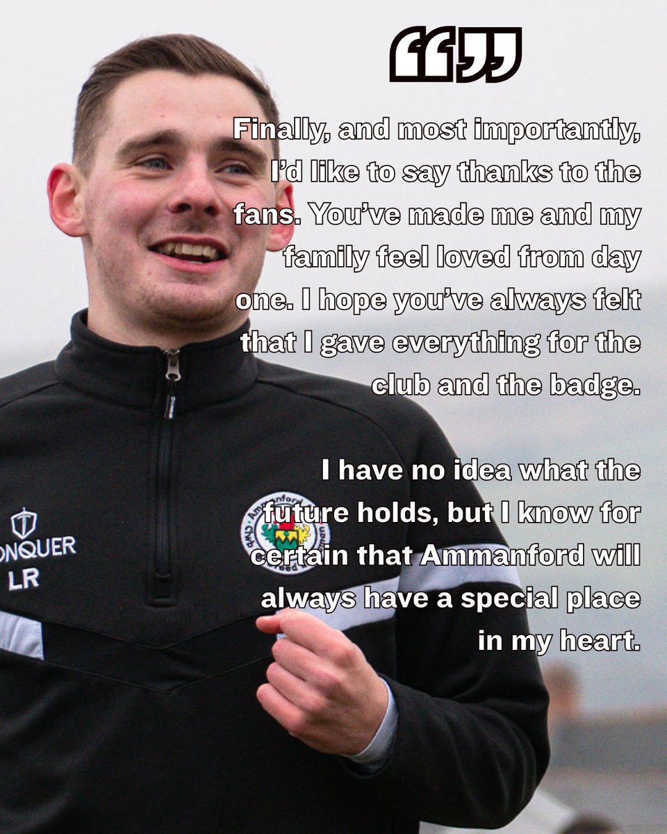Lewis Reed moves on

It's with great sadness that we announce that <a href="/lewisjreed10/">Lewis Reed</a> has decided to leave Ammanford. 

We offer Lewis and his family nothing but the best moving forward and our thanks for his huge contribution to our club

👉bit.ly/4kwIHCZ 

#TheTownAsOne
