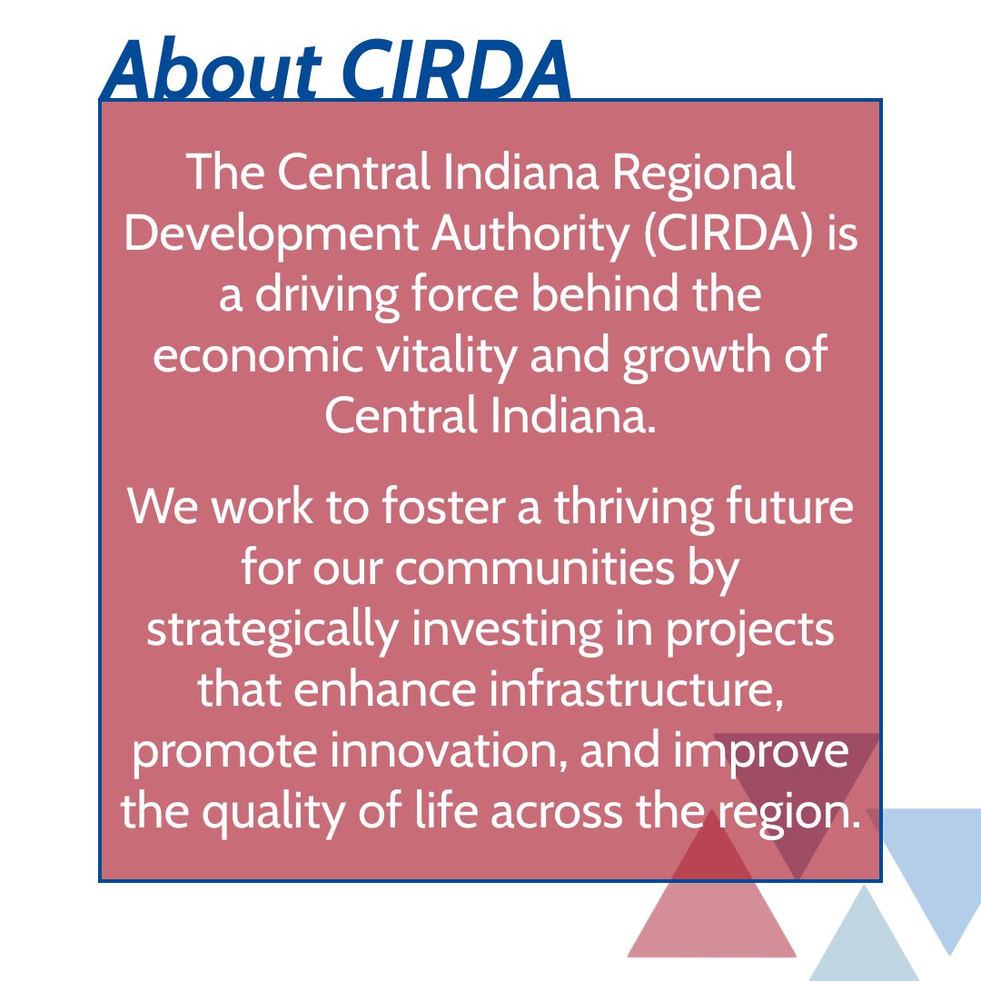 CIRDAIndiana's tweet image. The Central Indiana Regional Development Authority (CIRDA) was established through bi-partisan legislation to create a more unified, strategically aligned, and developed region.
#CIRDA #CentralIndiana #RegionalDevelopment