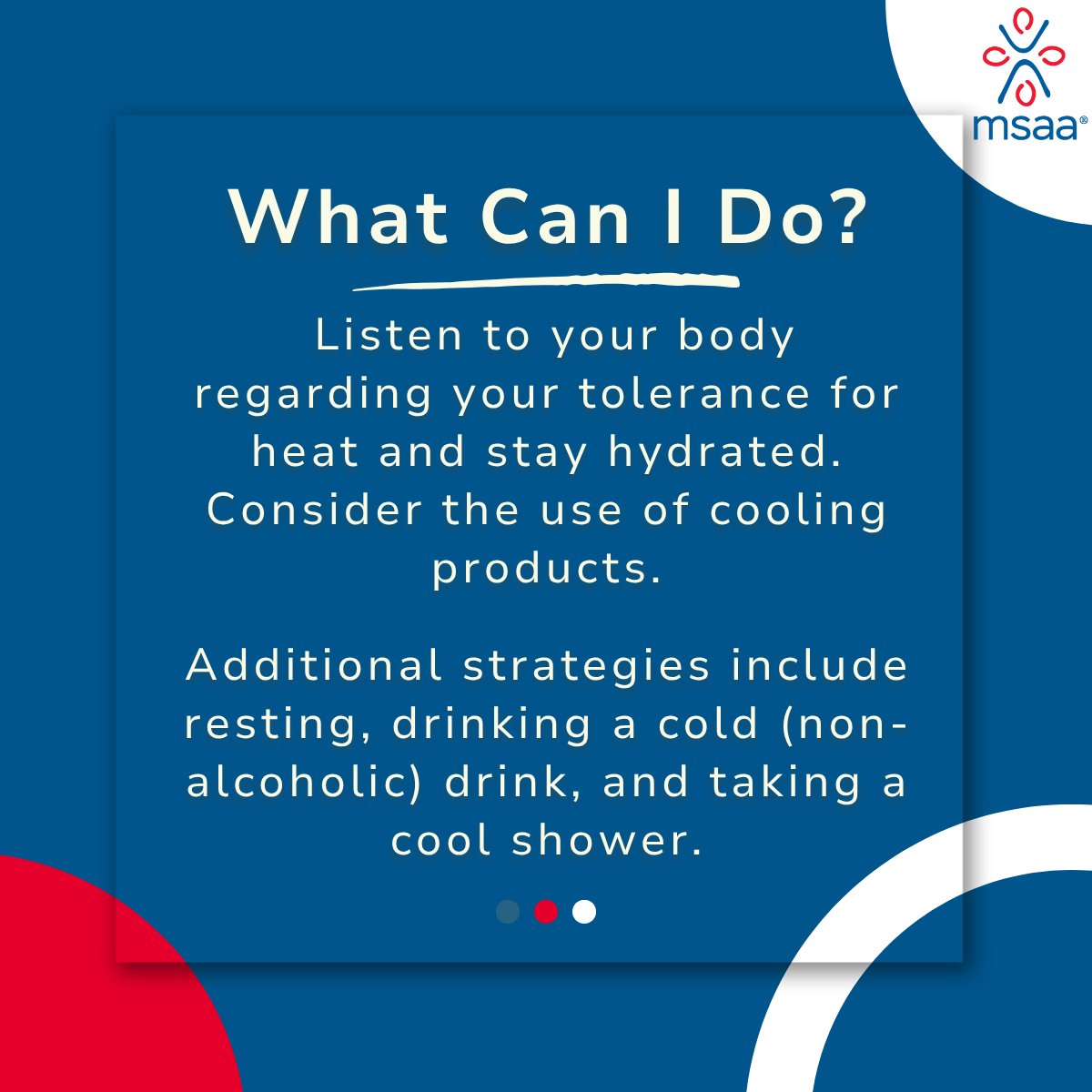 MSassociation's tweet image. #Heatsensitivity in #MS can be a common and troubling experience, especially during the warmer months, and can lead to worsening symptoms for those living with #multiplesclerosis.☀️ 

Fortunately, there are helpful strategies to cope.🌡️
 blog.mymsaa.org/ask-the-expert…