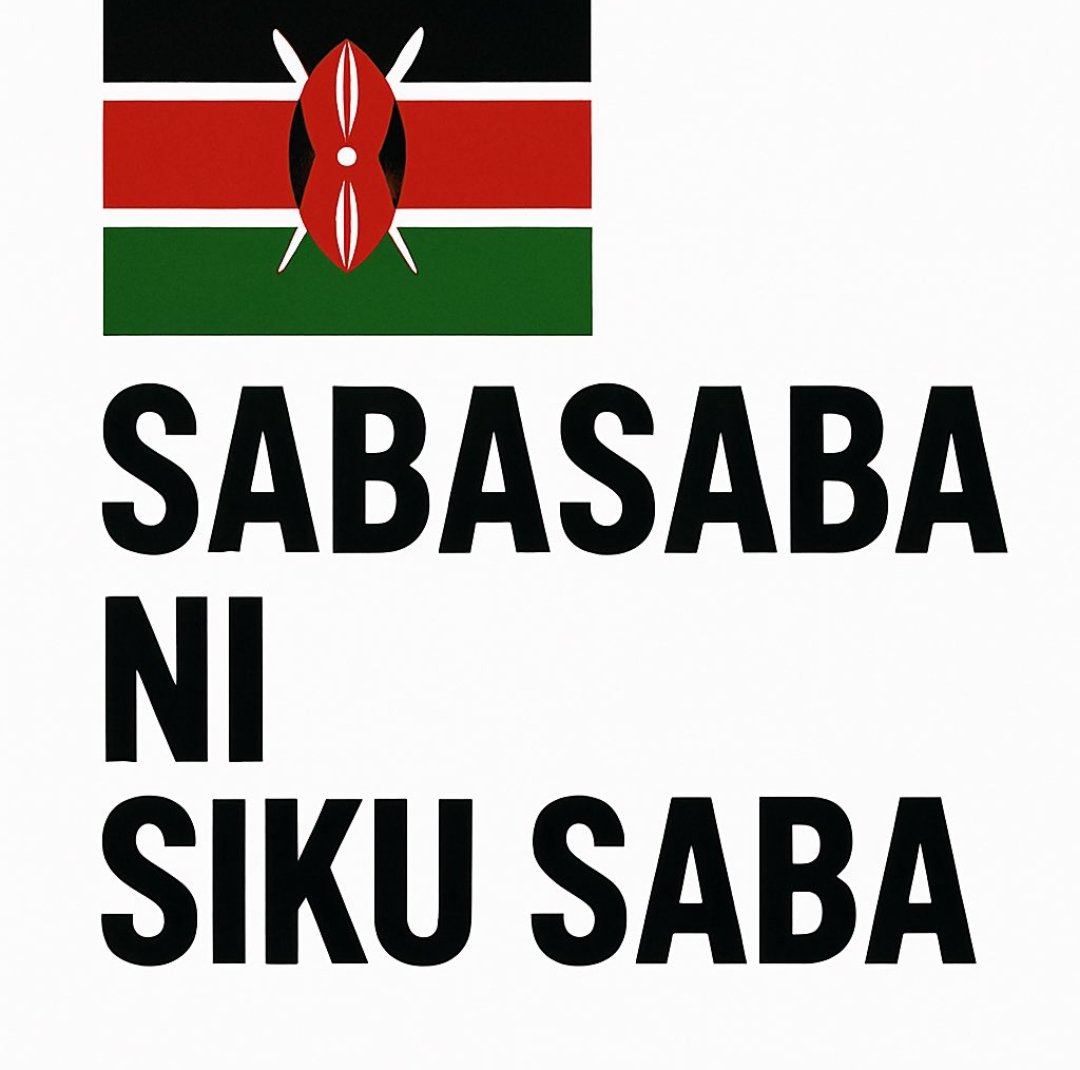 With the powers vested in us(Kenyans) by the people’s pain, rage, and unyielding spirit, we hereby declare tomorrow a holiday.

A holiday from silence, fear and routine oppression disguised as order.

Tomorrow, we rise.
We march, we stand, we speak!
Siku saba✊🏽
 #77NiNumbers