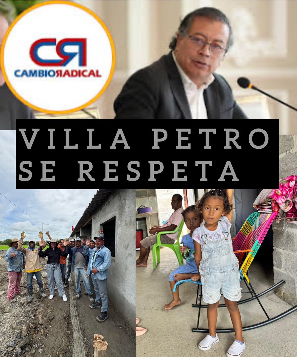 Increíble,hasta donde llega el odio. El alcalde de Montería <a href="/kerguelenhugo/">Hugo F. Kerguelen G.</a> (del corrupto partido, Cambio Radical). Piensa en derrumbar las casas de Villa Petro (solo por el nombre). Un trabajo hecho con esfuerzos propios, liderado por Yalenis Mazón
#NoTumbenVillaPetro