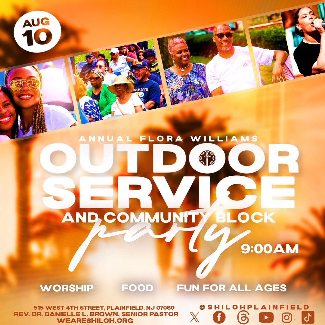 ☀️ We’re bringing the church outside! Join us at 9am for our Outdoor Service on August 10th! Followed by our community block party 🥳 💃🏽🕺🏽| Worship, food, and fun for all ages! 

Feel free to bring your lawn chair and tents. 🎉🎉

#experienceshiloh #weareshiloh #anchored25