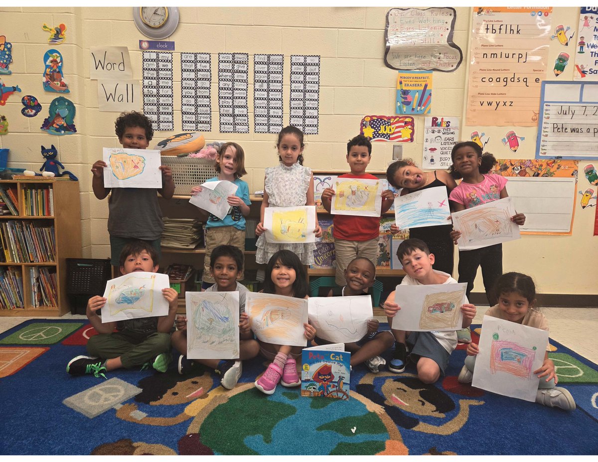 Ms. Anthony's Summer Blast class got inspired after reading "Pete the Cat and the Treasure Map" and drew some super cool treasure maps today! So much fun. 🗺️✨