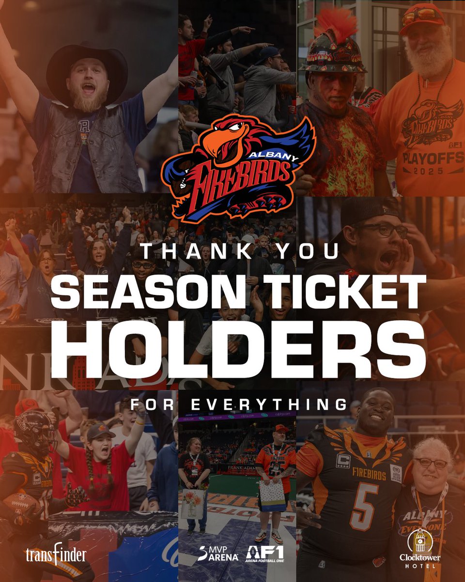 Thank you to our incredible fans and dedicated Season Ticket Holders for your unwavering support all season long. Your passion, loyalty, and energy helped make this season unforgettable. We’re proud to have the best fans in arena football—see you in 2026. 🔥 🦅
