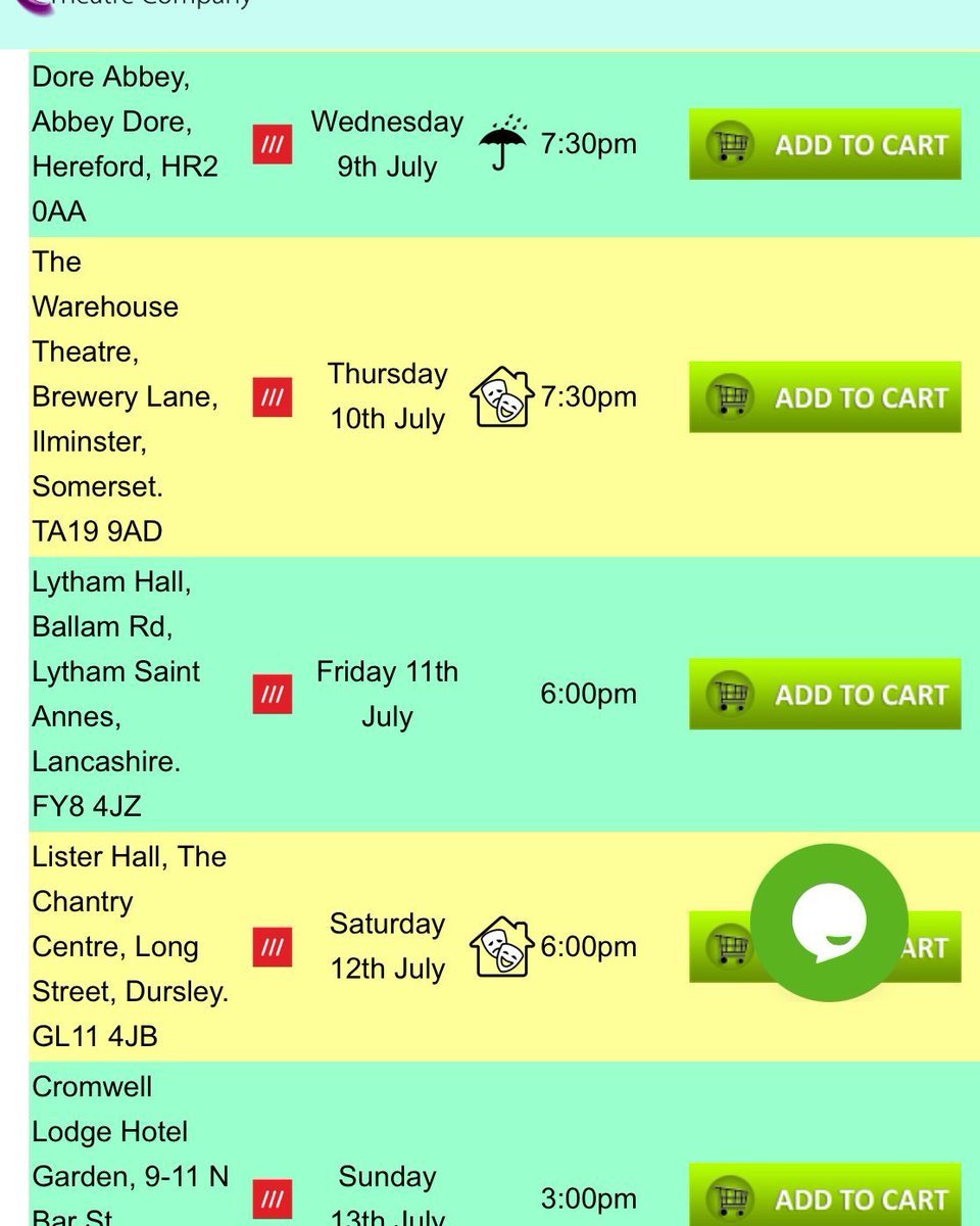 This weeks shows! Don’t miss out on out “UN-Rivaled” production. Sheridan’s The Rivals, full of Mayhem and Malapropisms. Buy your tickets here: bit.ly/ROS_SummerTick…

Not sure? Read our wonderful audience comments here: rainorshine.co.uk/summer_comment…