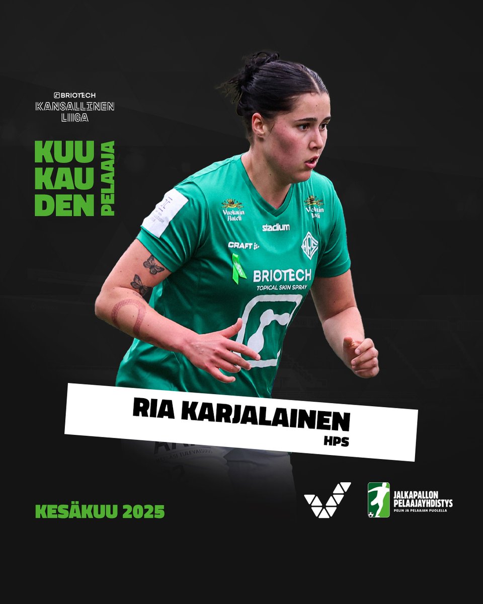 🌟 𝐑𝐈𝐀 𝐊𝐀𝐑𝐉𝐀𝐋𝐀𝐈𝐍𝐄𝐍 🌟 <a href="/HPSHelsinki/">HPSHelsinki</a> on <a href="/KansallinenL/">Briotech Kansallinen Liiga</a> Veikkauksen kesäkuun pelaaja!

Lue Karjalaisen haastattelu ➡️ jpy.fi/fi/uutiset/ria… #pelaajanääni #pelaajayhdistys