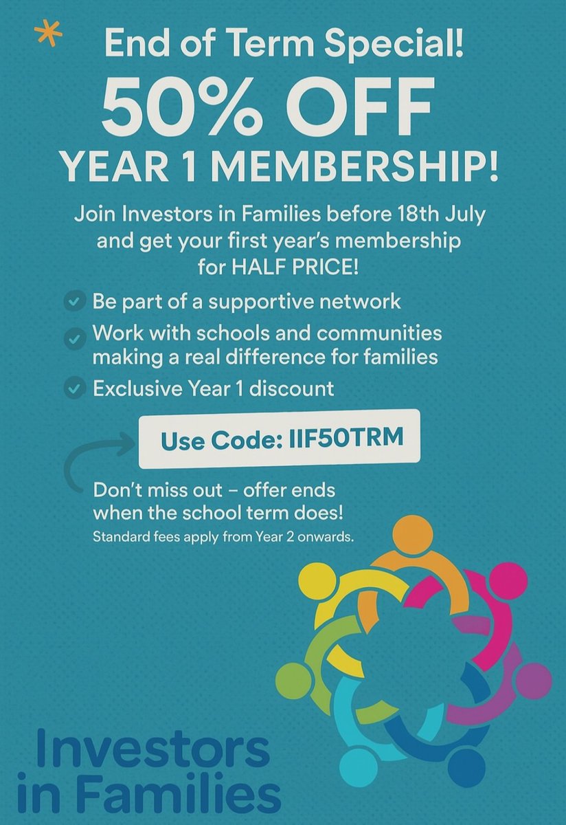 Investors in Families (@investfamilies) on Twitter photo Join Investors in Families before 18th July and get your first year’s membership for HALF PRICE!
✉️ Kate@investorsinfamilies.co.uk
👉 Use Code: IIF50TERM
⏳ Don’t miss out, offer ends when the school term does Join Investors in Families before 18th July and get your first year’s membership for HALF PRICE!
✉️ Kate@investorsinfamilies.co.uk
👉 Use Code: IIF50TERM
⏳ Don’t miss out, offer ends when the school term does