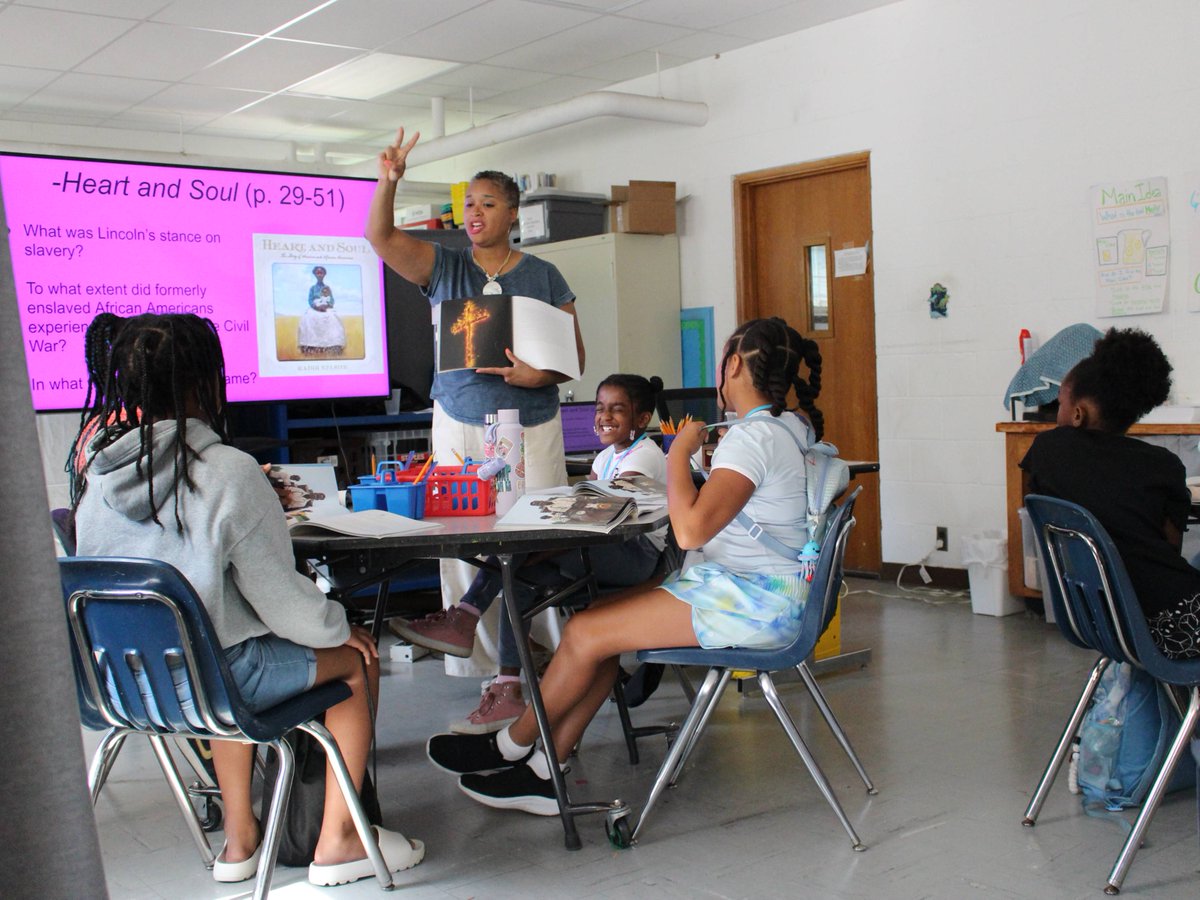 TheMindTrust's tweet image. It's hard to believe it is already week four of @IndySLL (ISLL)! We stopped by the ISLL site at Witherspoon Presbyterian Church and caught students learning new subtraction methods, strengthening their spelling through a game of Scrabble, and more! Thank you, Witherspoon staff!