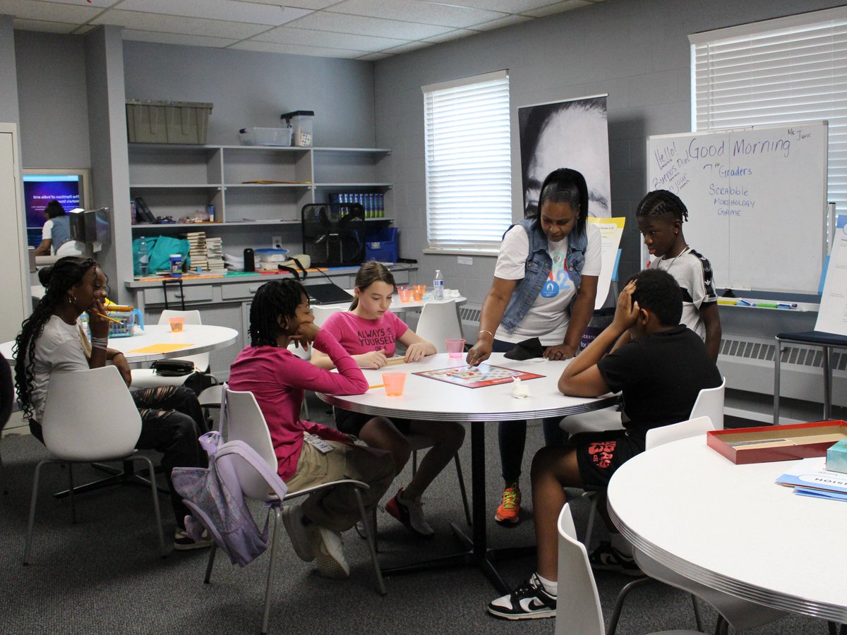 TheMindTrust's tweet image. It's hard to believe it is already week four of @IndySLL (ISLL)! We stopped by the ISLL site at Witherspoon Presbyterian Church and caught students learning new subtraction methods, strengthening their spelling through a game of Scrabble, and more! Thank you, Witherspoon staff!