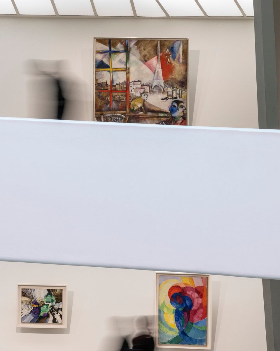 Guggenheim's tweet image. Happy birthday to Marc Chagall, born on this day in 1887 🎂✨
Known for his dreamlike figures and floating forms, Chagall’s influence continues to soar at the Guggenheim. Visitors recently encountered his vibrant work in Harmony and Dissonance: Orphism in Paris," and two of his…