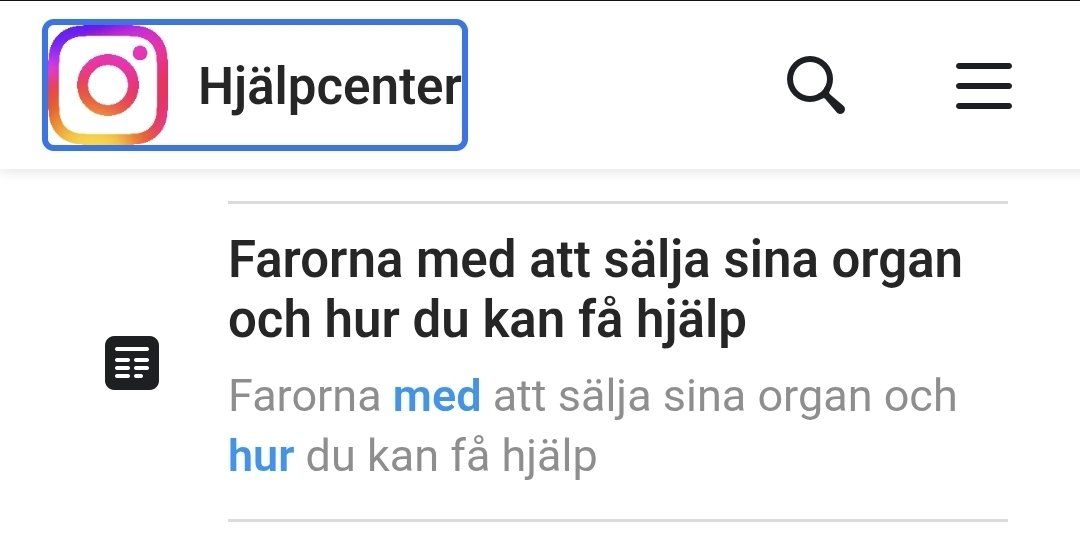 Oväntat mörkt inne i Instagrams hjälpcenter.
