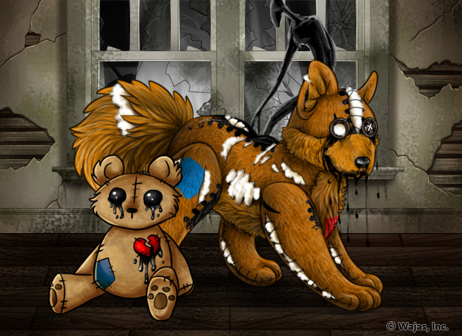 Wajas's tweet photo. It's #wednesday!  What are your favorite designs that are made after items found on https://t.co/BOfsqfkl8N?

#wajas #petsite #digitalpet #browsergame #creepyteddy #spookydressup #july2025 #dressup #wednesdayvibes https://t.co/V8mxTeCyOY