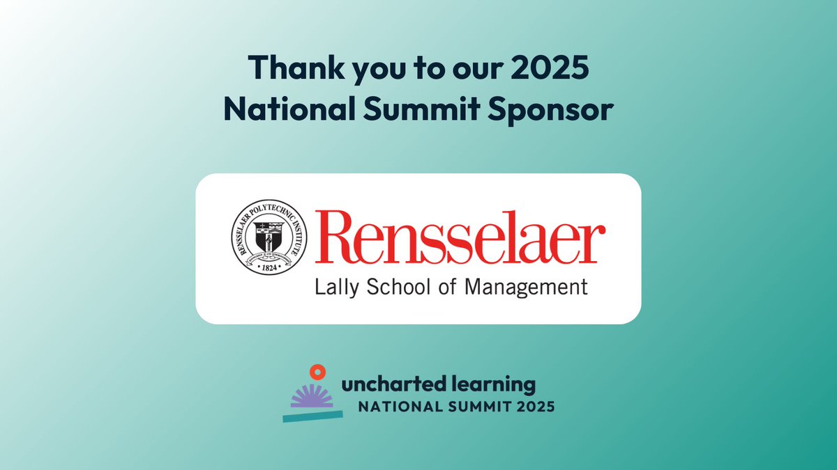 incubatoredu's tweet image. Thank you to Rensselaer Lally School of Management for supporting the 2025 National Summit!
Your partnership helps us empower students with real-world skills, fresh ideas, and the confidence to lead in any field.
#ULSummit2025 #UnchartedLearning #ThankYouSponsors
