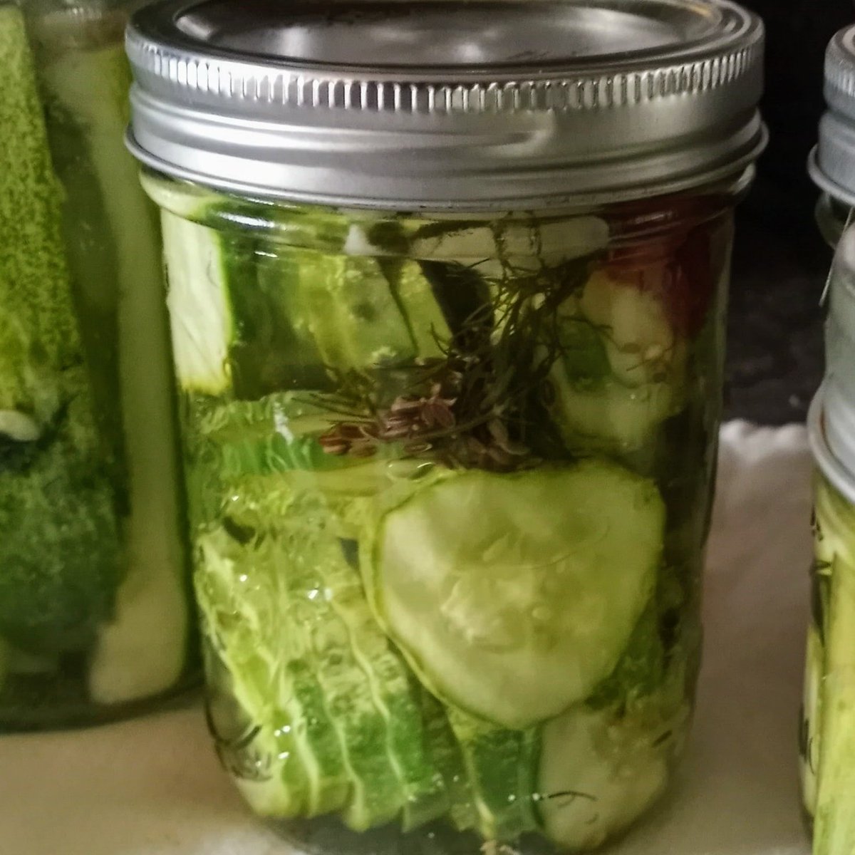 KitchenGardensX's tweet image. Making your own pickles is an easy way to cut one more dependency on the grocery stores where a jar can cost $$$.
It's easier thank you may know! Even if you buy picklers from your local farmer, it still pencils out - and you know exactly what is in that mason jar!