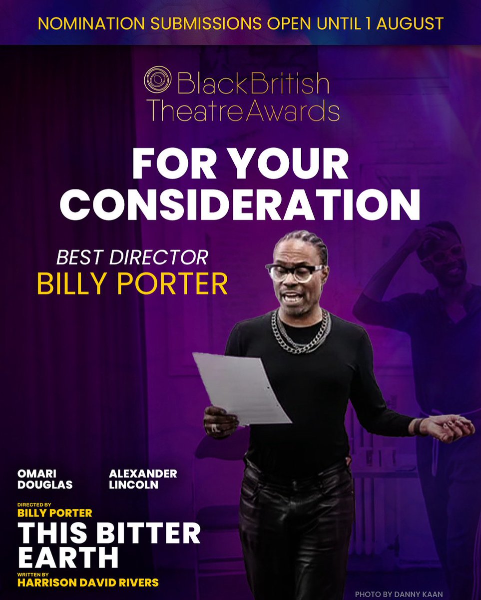 This Bitter Earth (@bitterearthplay) on Twitter photo For your <a href="/theBBTAs/">Black British Theatre Awards</a> consideration, <a href="/theebillyporter/">Billy Porter</a>, BEST DIRECTOR ✨
Public voting is open until 1 August, link on our stories! #ThisBitterEarth For your <a href="/theBBTAs/">Black British Theatre Awards</a> consideration, <a href="/theebillyporter/">Billy Porter</a>, BEST DIRECTOR ✨
Public voting is open until 1 August, link on our stories! #ThisBitterEarth