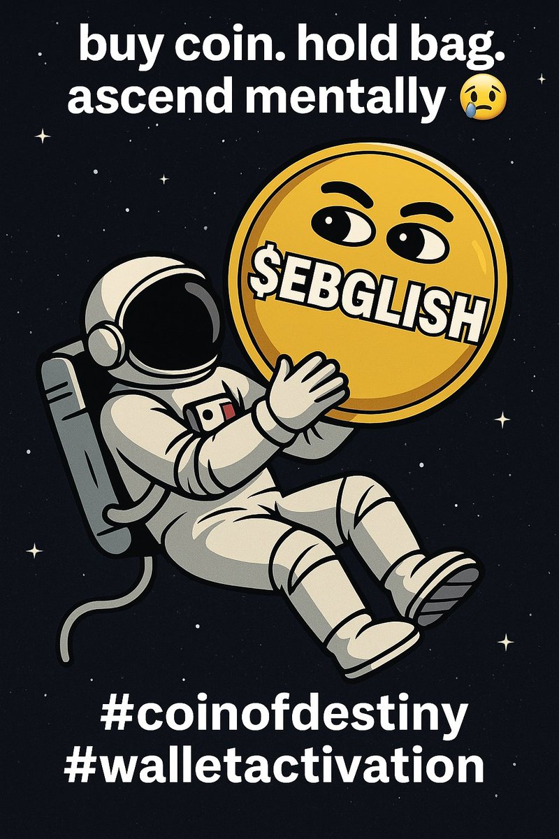 JessiLVMR's tweet photo. buy coin. hold bag. ascend mentally ๐ญ๐
$EBGLISH ain't just a token... itโs a lifestyle.
early birds already vibinโ in orbit ๐ง ๐ฐ๏ธ
#coinofdestiny #walletactivation #EBGLISH #memefi #degenzone
@TraceyArth @pongonsoll @poe_real69 https://t.co/3ZqfHlYutN