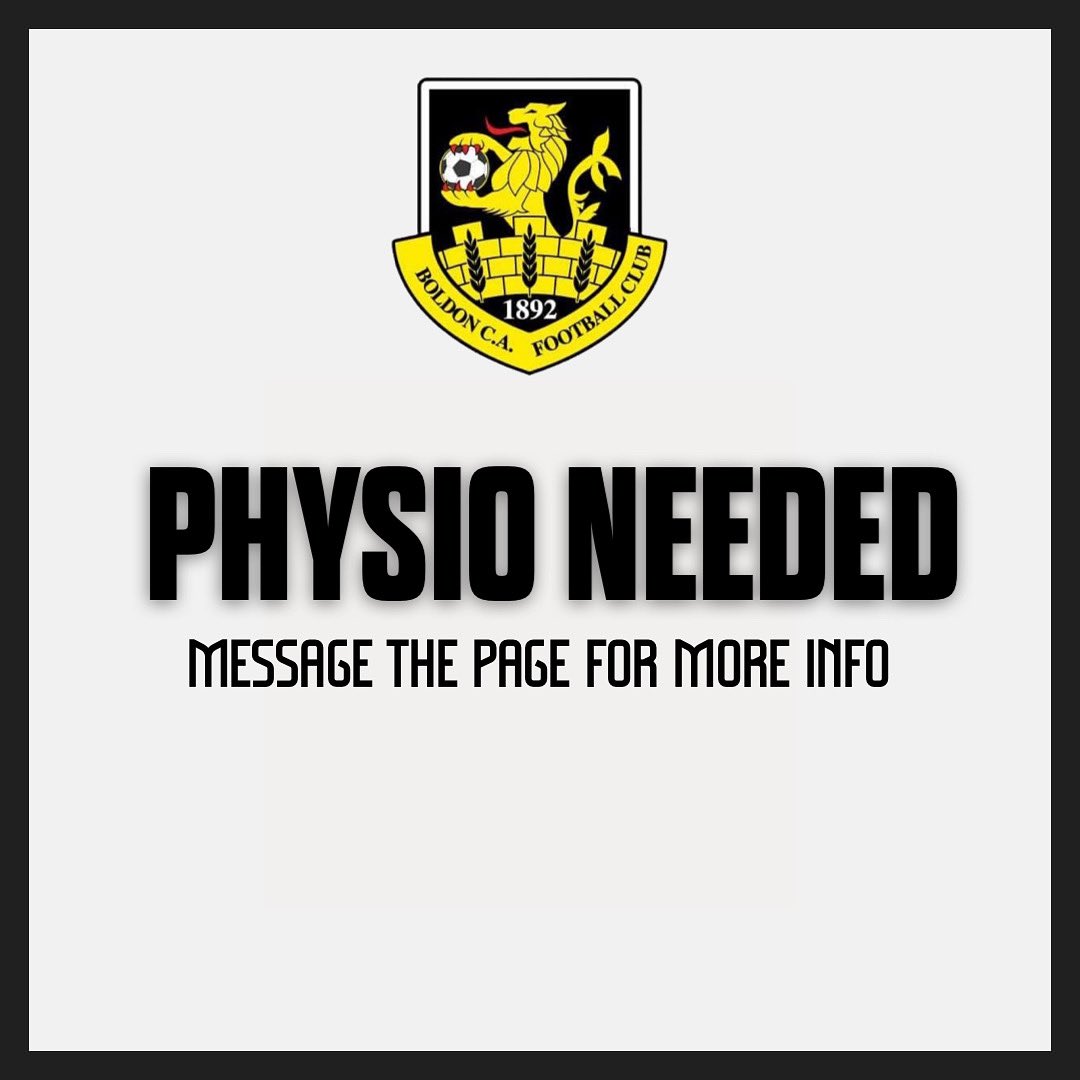 PHYSIO NEEDED

We are on the lookout for a physio for the upcoming season. Applicants are preferred to have a FA Level 1 First Aid Certificate, but is not necessary. 

This is a perfect chance for anyone wanting to gain experience within this role, especially those at local
