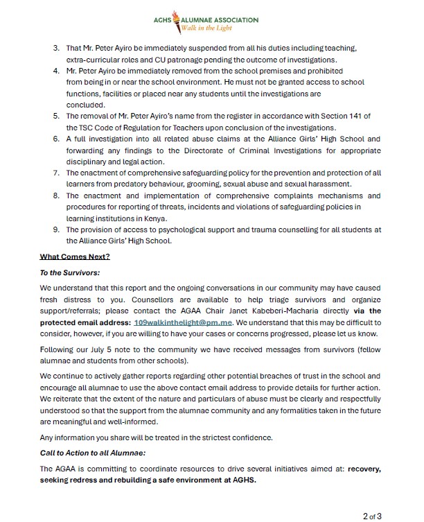 AGHSAlumni's tweet photo. July 7 Update, Next Steps
Confidential support email: 109walkinthelight@pm.me
For alumnae volunteers:
https://t.co/GzOVzZ3gzU https://t.co/mVGcss478M