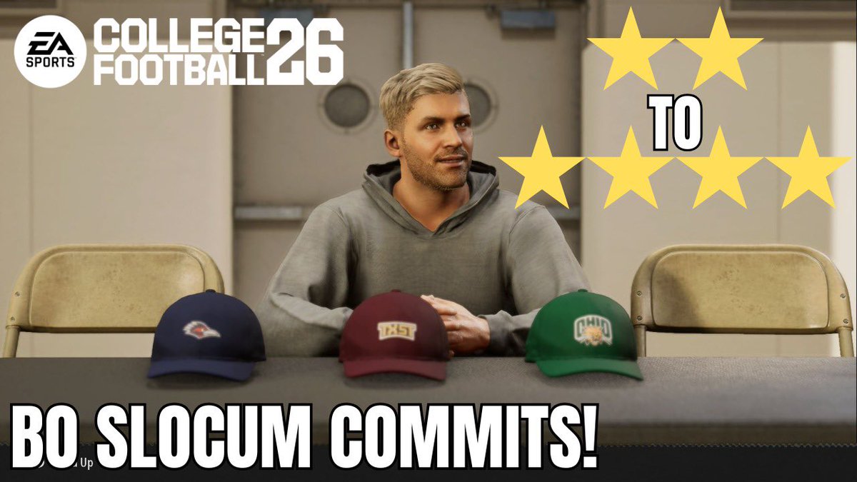 DGear86's tweet image. From 2-Star Nobody to 4-Star QB! Bo Slocum’s Road to Glory Begins | College Football 26 RTG Ep.1

Watch now with the Link Below ⬇️ 

#CollegeFootball26 #RoadToGlory #RTG #BoSlocum #CFB26 #NCAAfootball #EACollegeFootball #TexasFootball #CollegeFootballGame #QBRoadToGlory