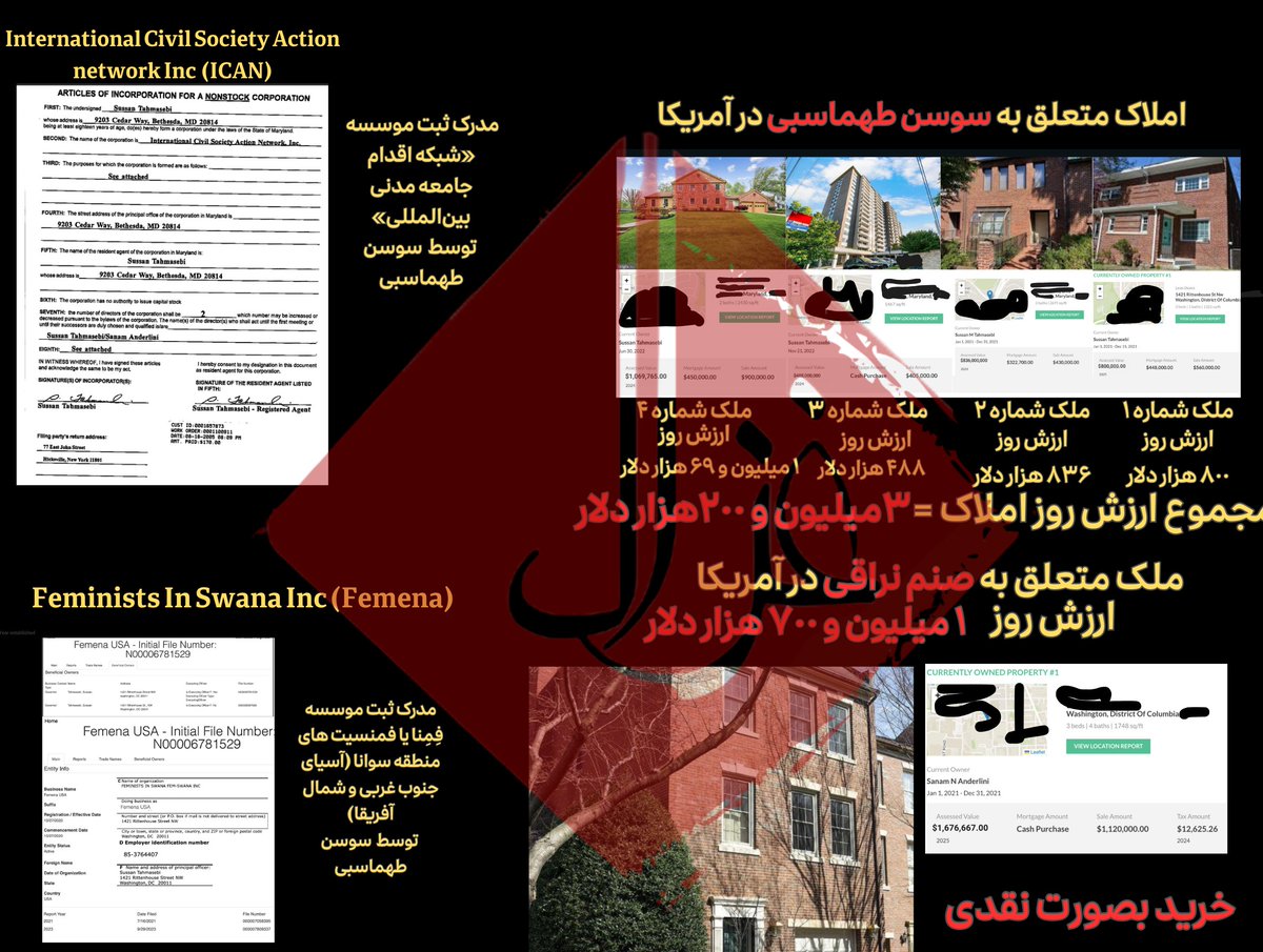 Gmod_irian's tweet image. 🚨۳۰ میلیون دلار فاند همسویی با رژیم در جیب نوه عبدالحسین میرزا فرمانفرما و همدستش‼️
سوسن طهماسبی یکی از رهبران کمپین «یک میلیون امضا» بود؛ کمپینی که با تظاهر به فعالیتهای فمینیستی سازماندهی شد و از دولت آمریکا حمایت مالی دریافت کرد. این کمپین نه تنها هیچ نتیجه ملموسی برای…