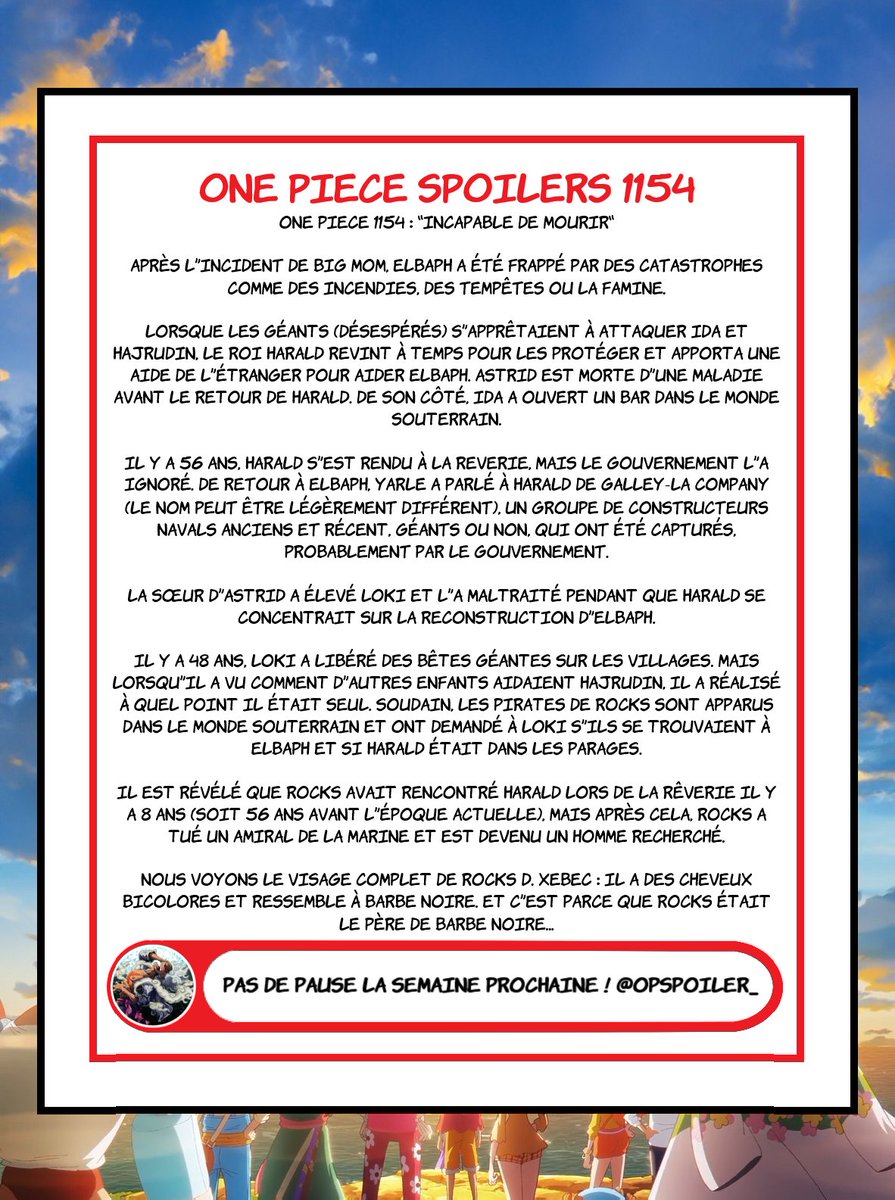 One Piece Spoils tweet media